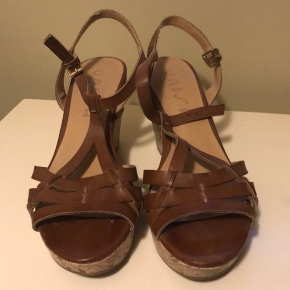 Women’s Brown Cork Wedges - Picture 2 of 5